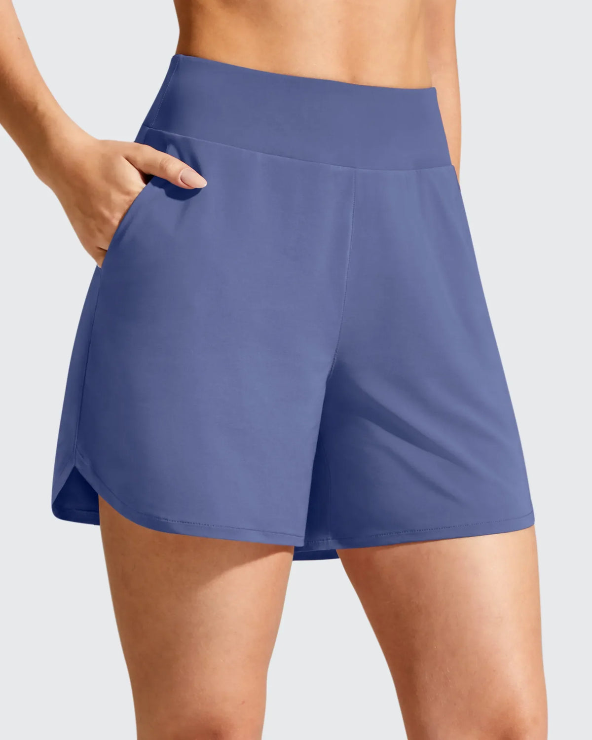 Chillwhisp Built-in Brief Liner High Waist Athletic Shorts