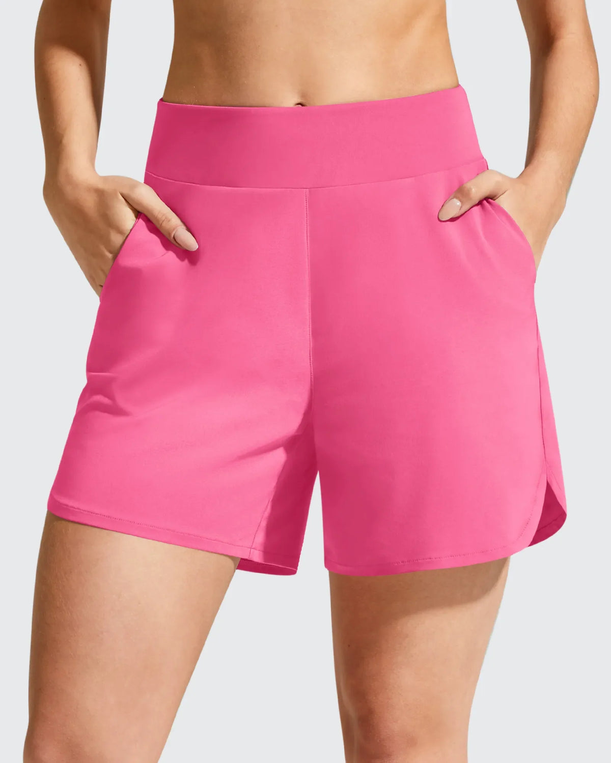 Chillwhisp Built-in Brief Liner High Waist Athletic Shorts