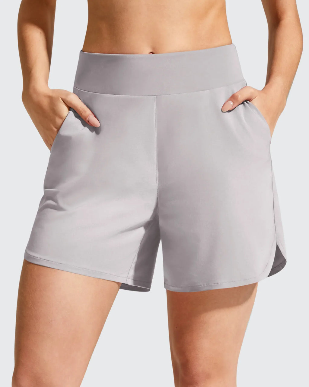 Chillwhisp Built-in Brief Liner High Waist Athletic Shorts
