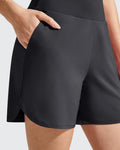 Chillwhisp Built-in Brief Liner High Waist Athletic Shorts