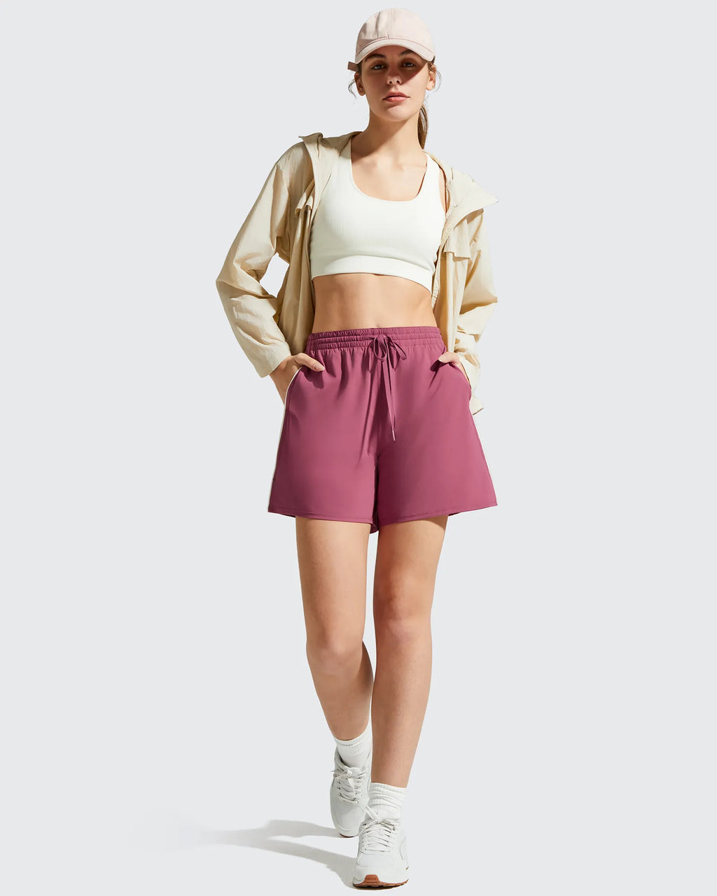 Chillwhisp Built-in Shorts Split Running Shorts 3''