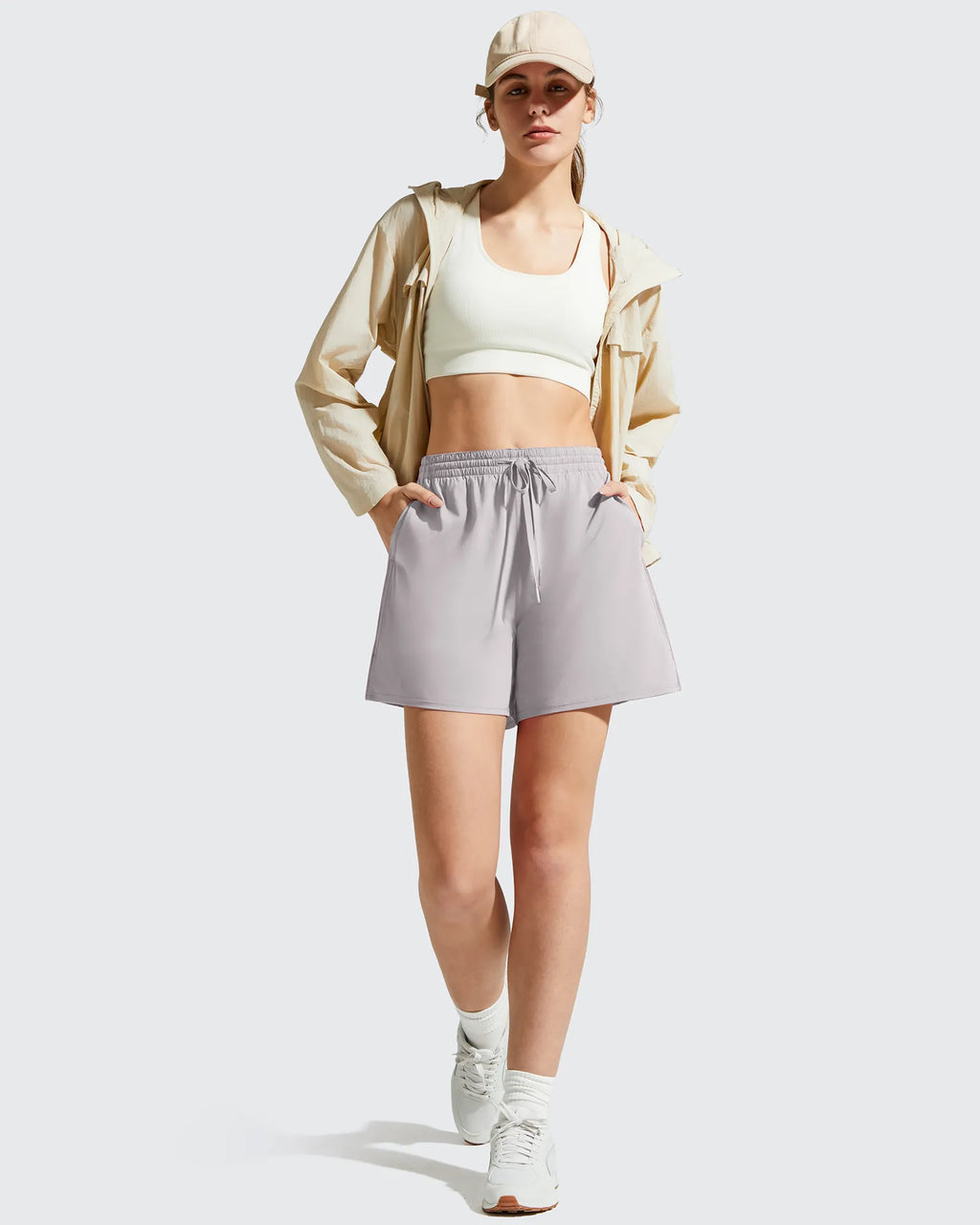 Chillwhisp Built-in Shorts Split Running Shorts 3''