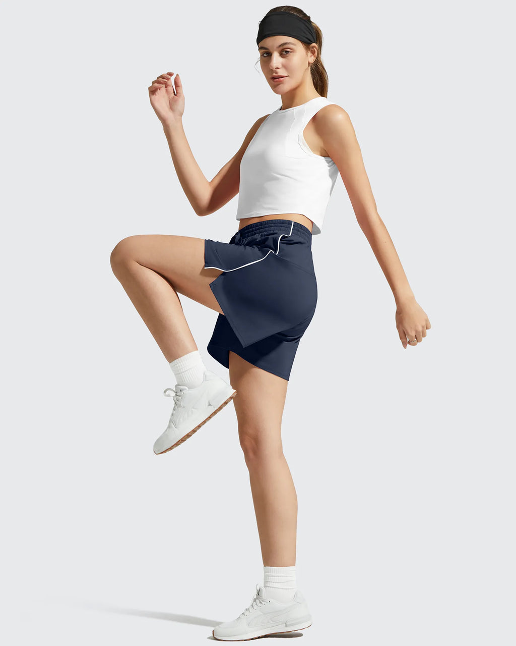 Chillwhisp Built-in Shorts Split Running Shorts 3''