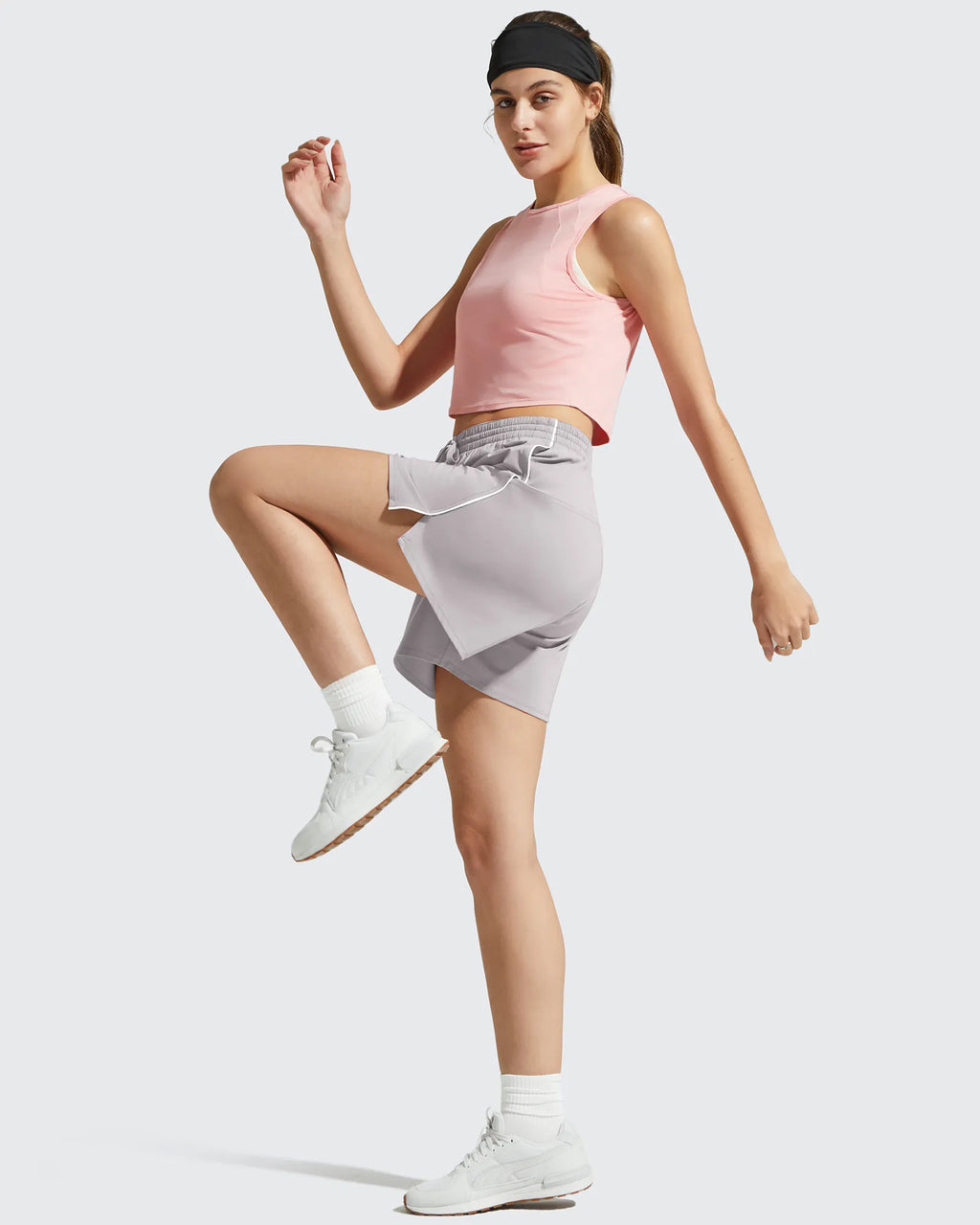 Chillwhisp Built-in Shorts Split Running Shorts 3''