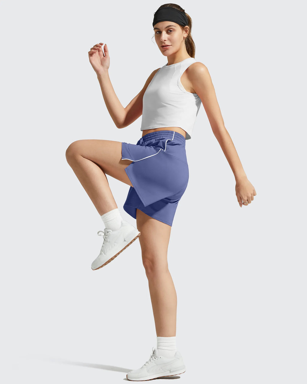 Chillwhisp Built-in Shorts Split Running Shorts 3''