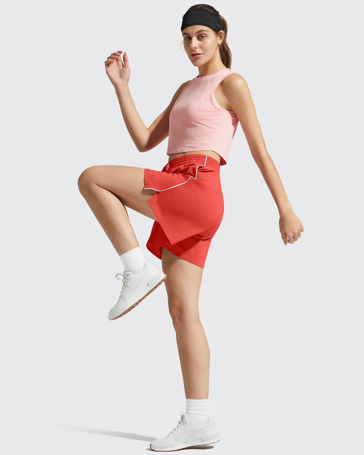 Chillwhisp Built-in Shorts Split Running Shorts 3''