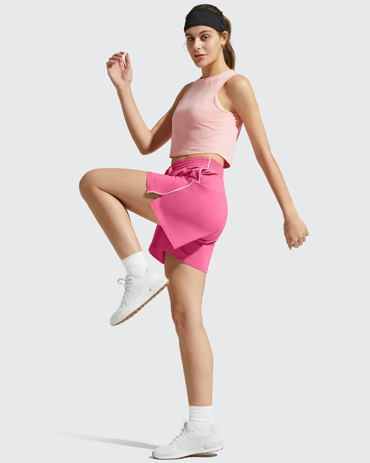 Chillwhisp Built-in Shorts Split Running Shorts 3''