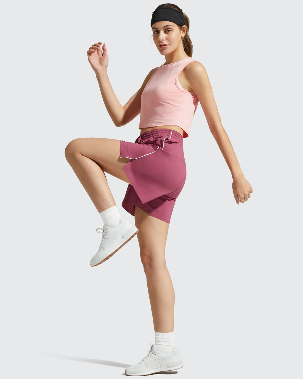 Chillwhisp Built-in Shorts Split Running Shorts 3''
