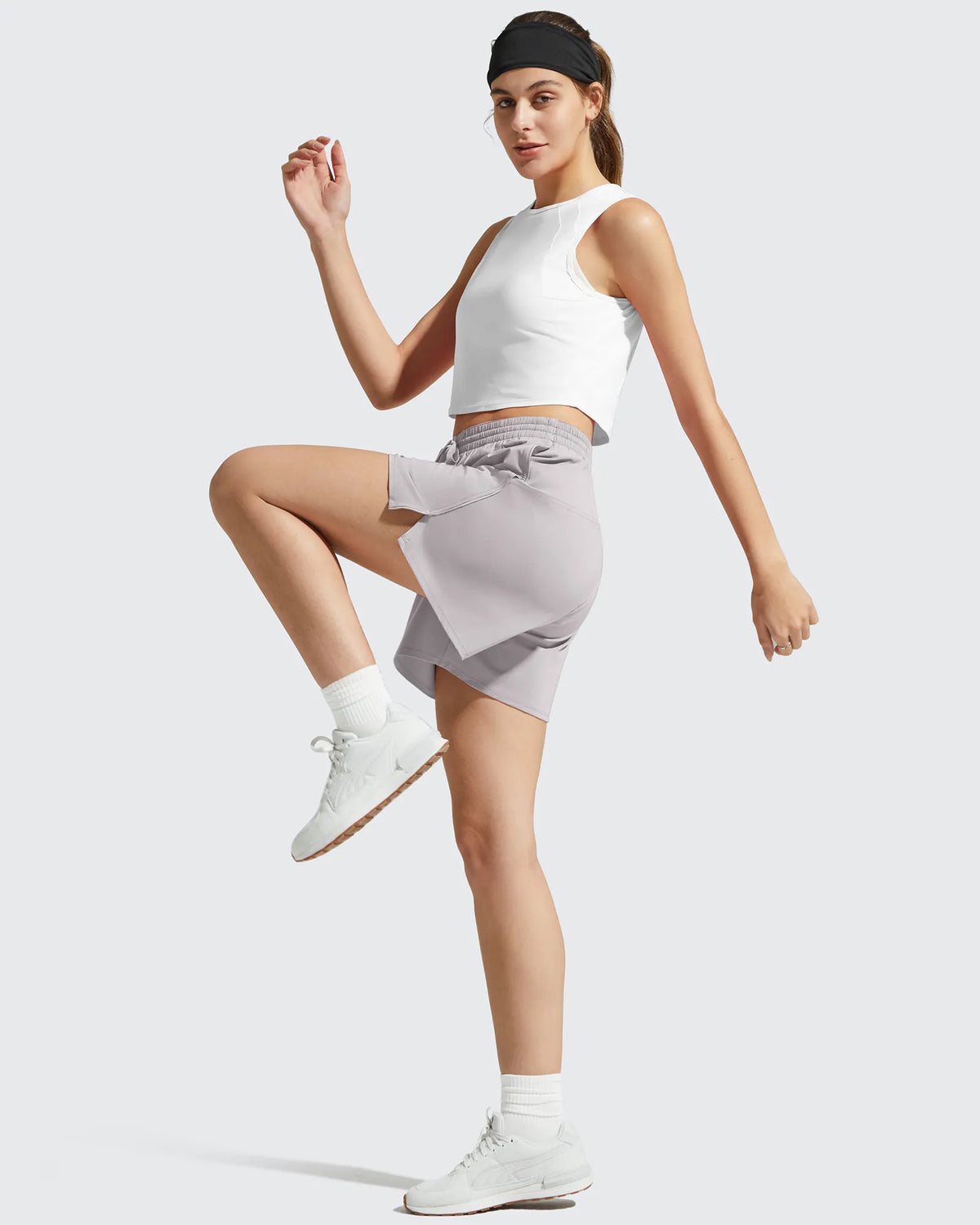 Chillwhisp Built-in Shorts Split Running Shorts 3''
