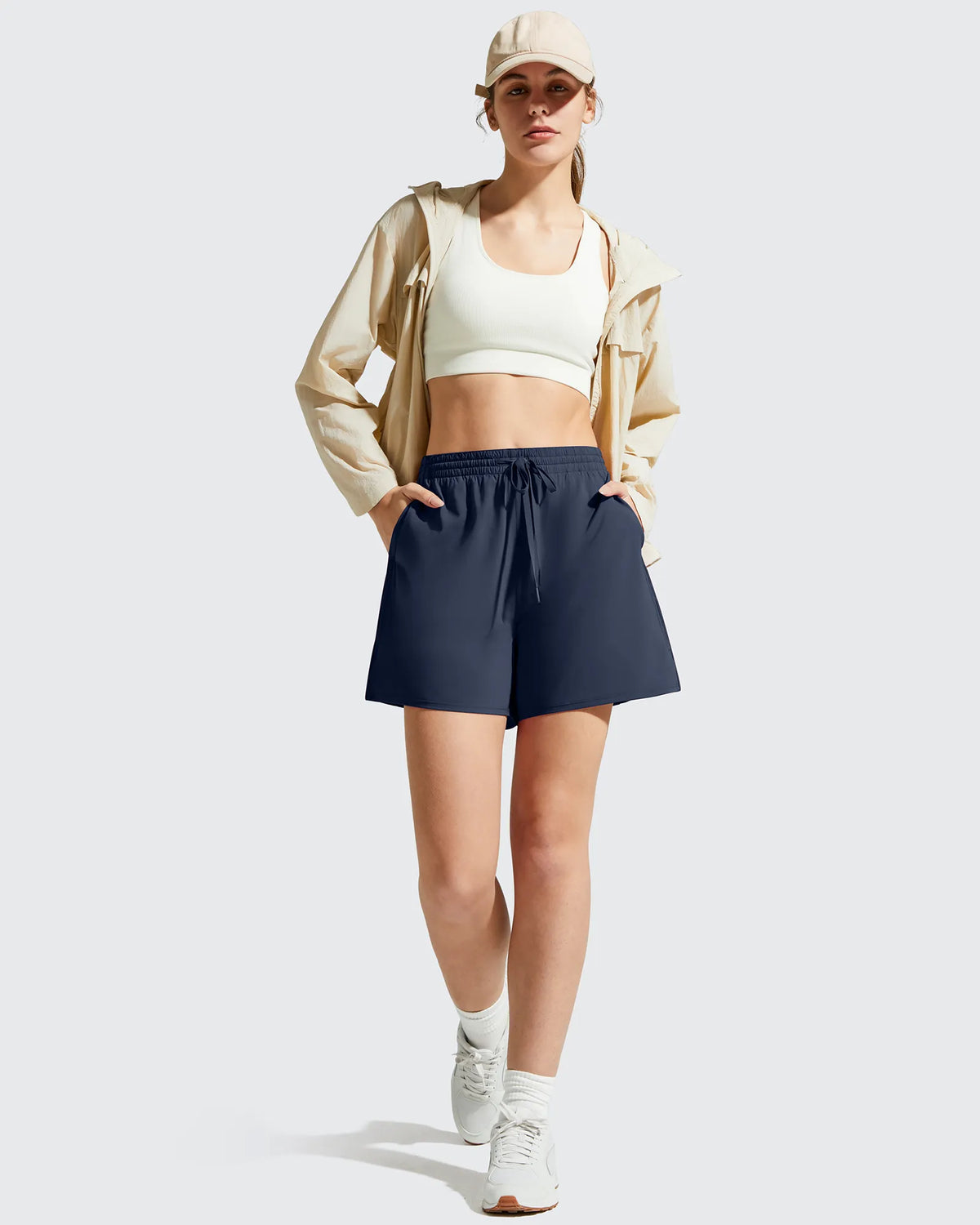 Chillwhisp Built-in Shorts Split Running Shorts 3''