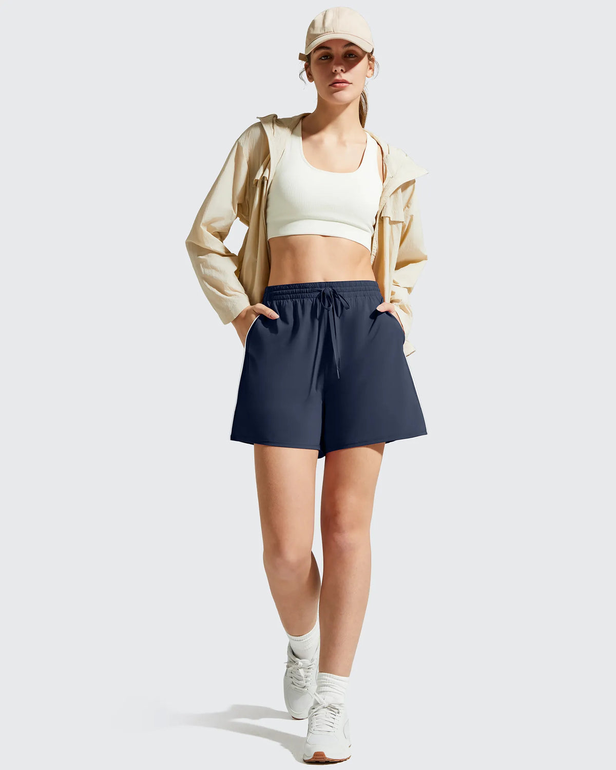 Chillwhisp Built-in Shorts Split Running Shorts 3''