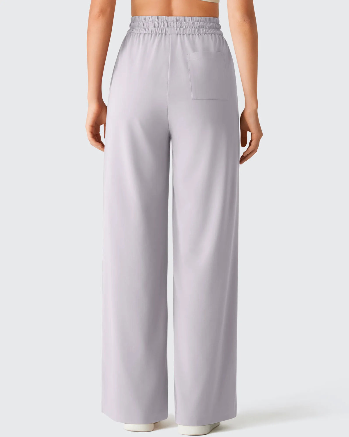 Chillwhisp Drawstring Side Slit Flowy Palazzo Wide Leg Pants