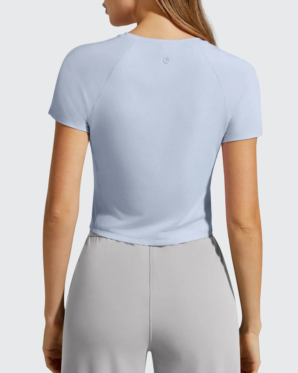 Cropped Crewneck Relaxed Fit Short Sleeve Tops