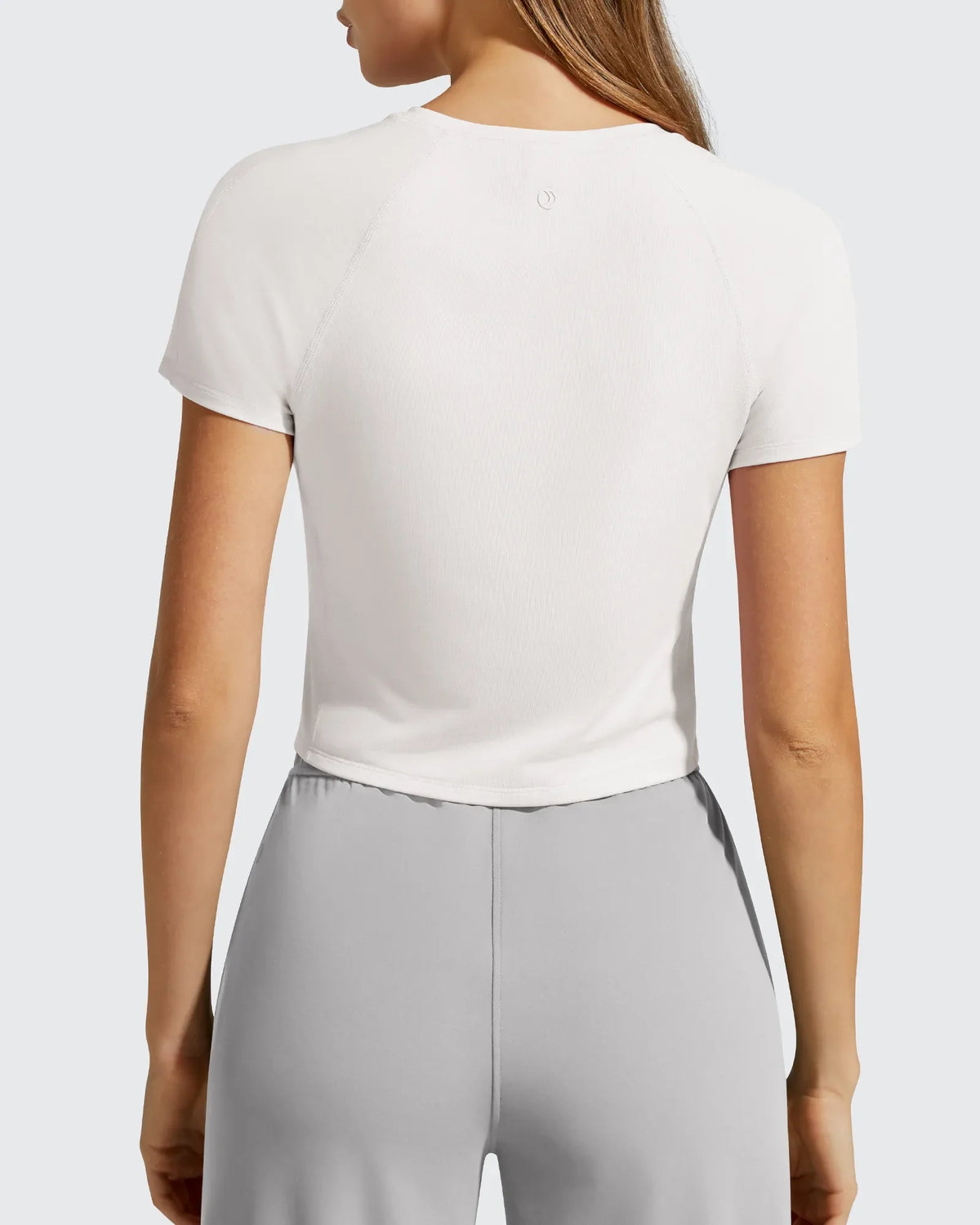 Cropped Crewneck Relaxed Fit Short Sleeve Tops