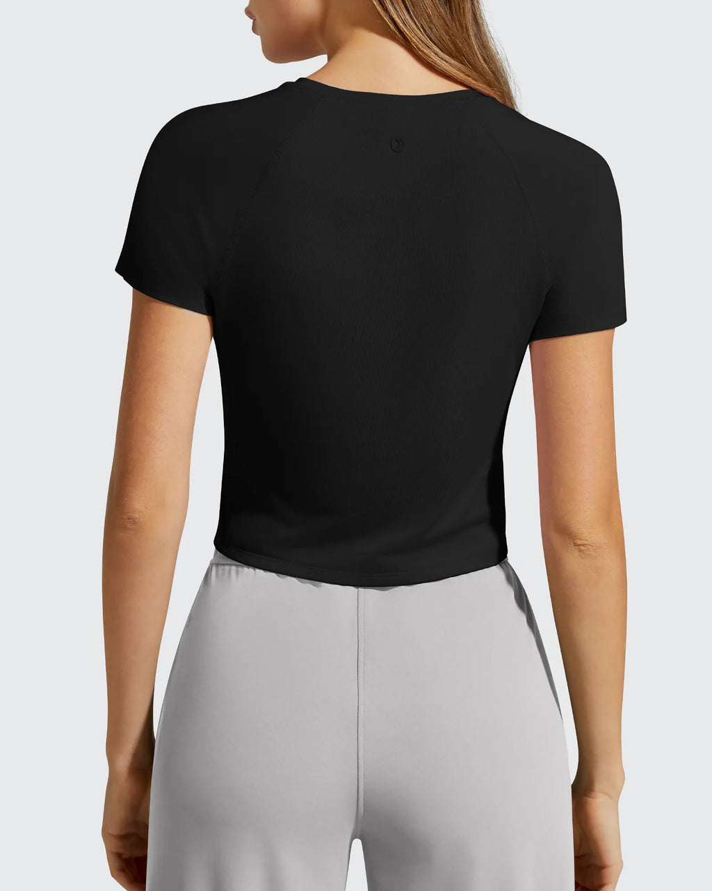 Cropped Crewneck Relaxed Fit Short Sleeve Tops