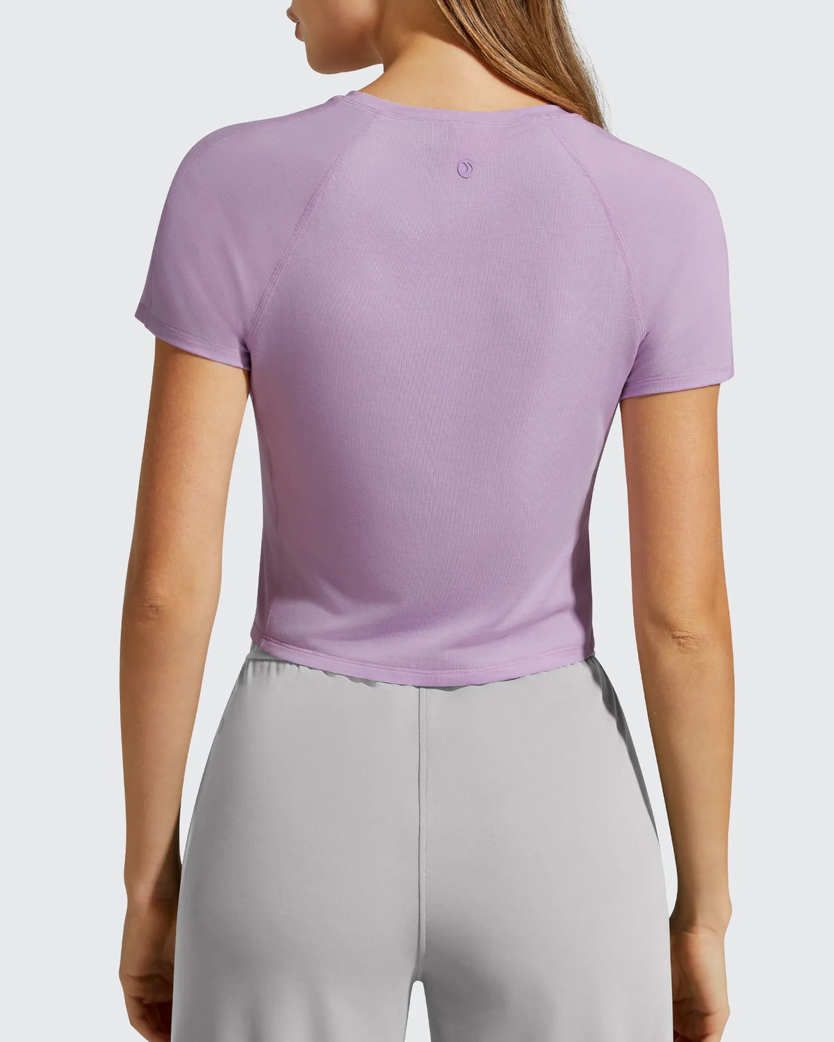 Cropped Crewneck Relaxed Fit Short Sleeve Tops