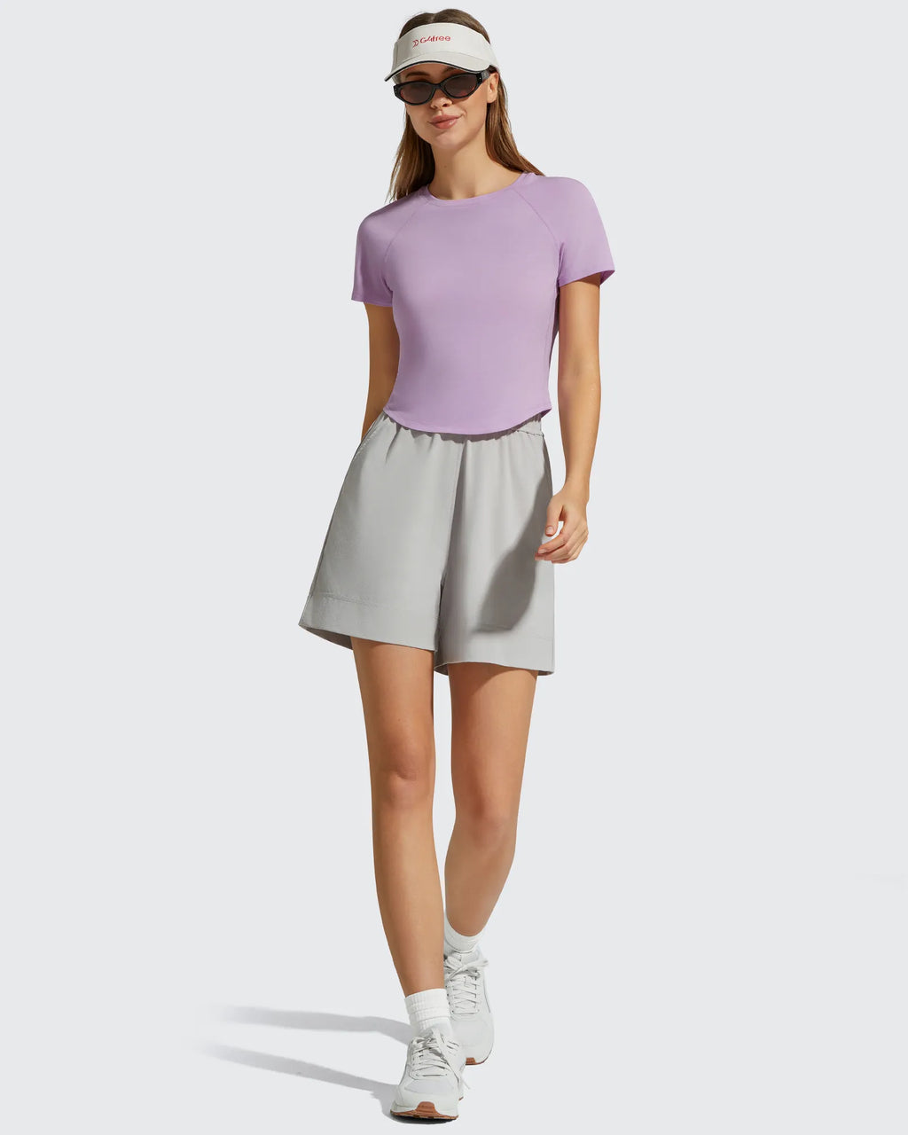 Cropped Crewneck Relaxed Fit Short Sleeve Tops
