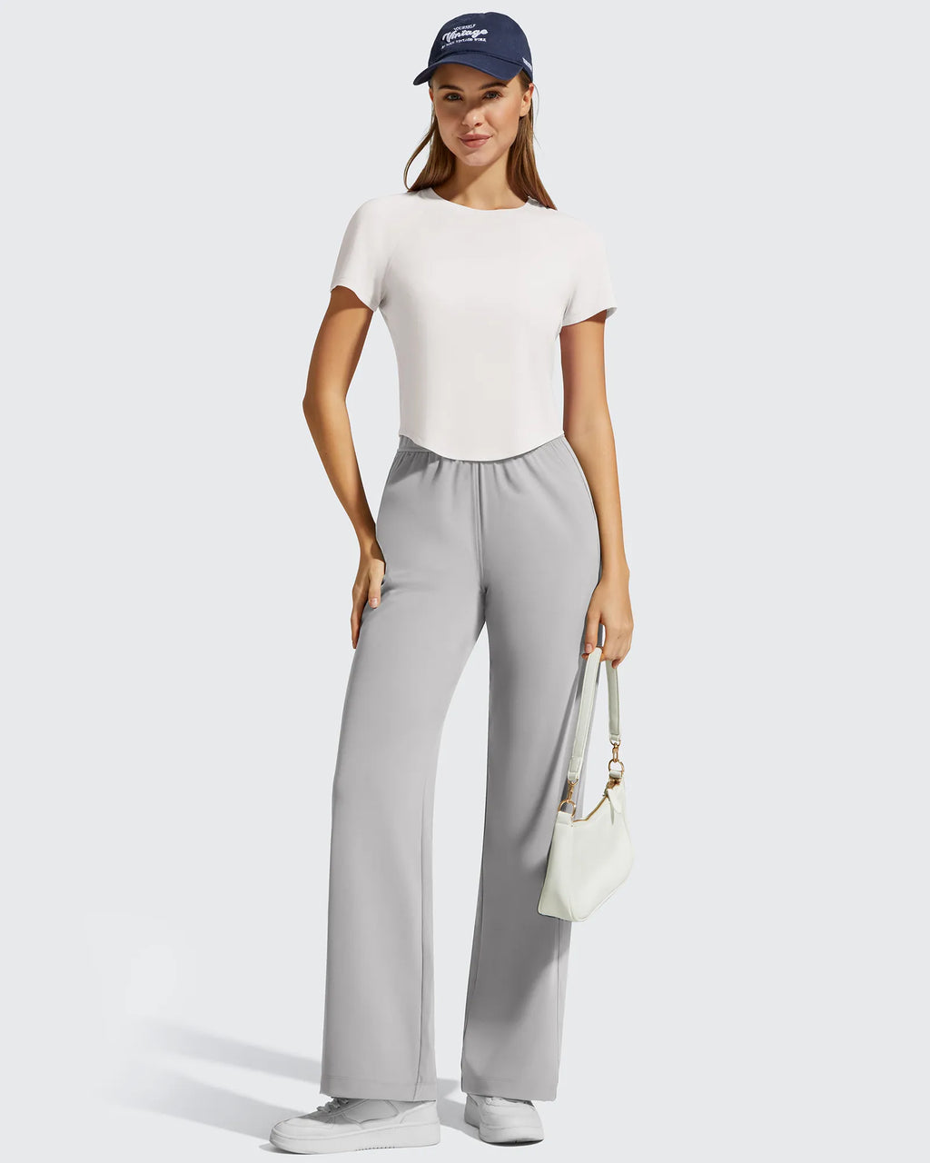 Cropped Crewneck Relaxed Fit Short Sleeve Tops