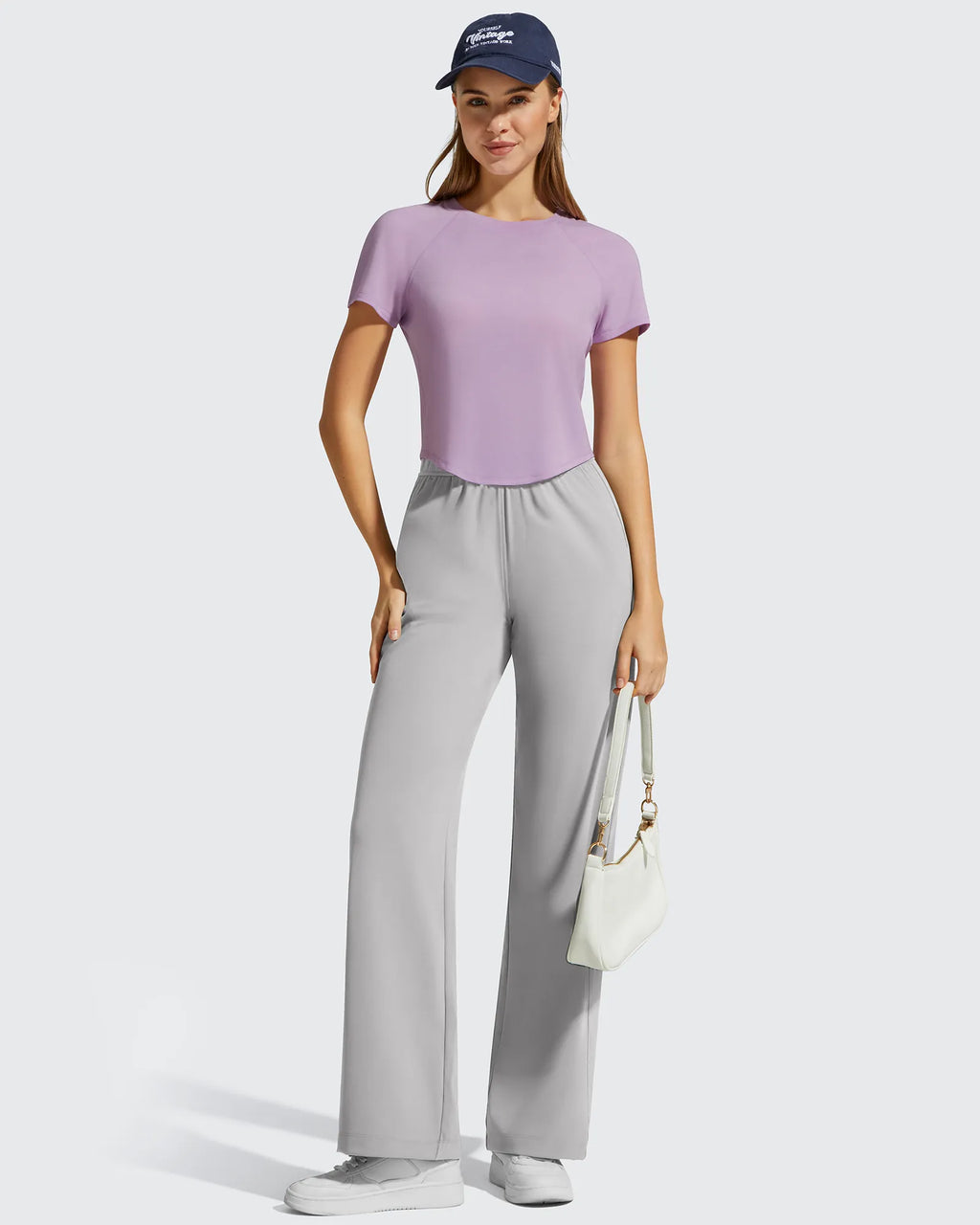 Cropped Crewneck Relaxed Fit Short Sleeve Tops