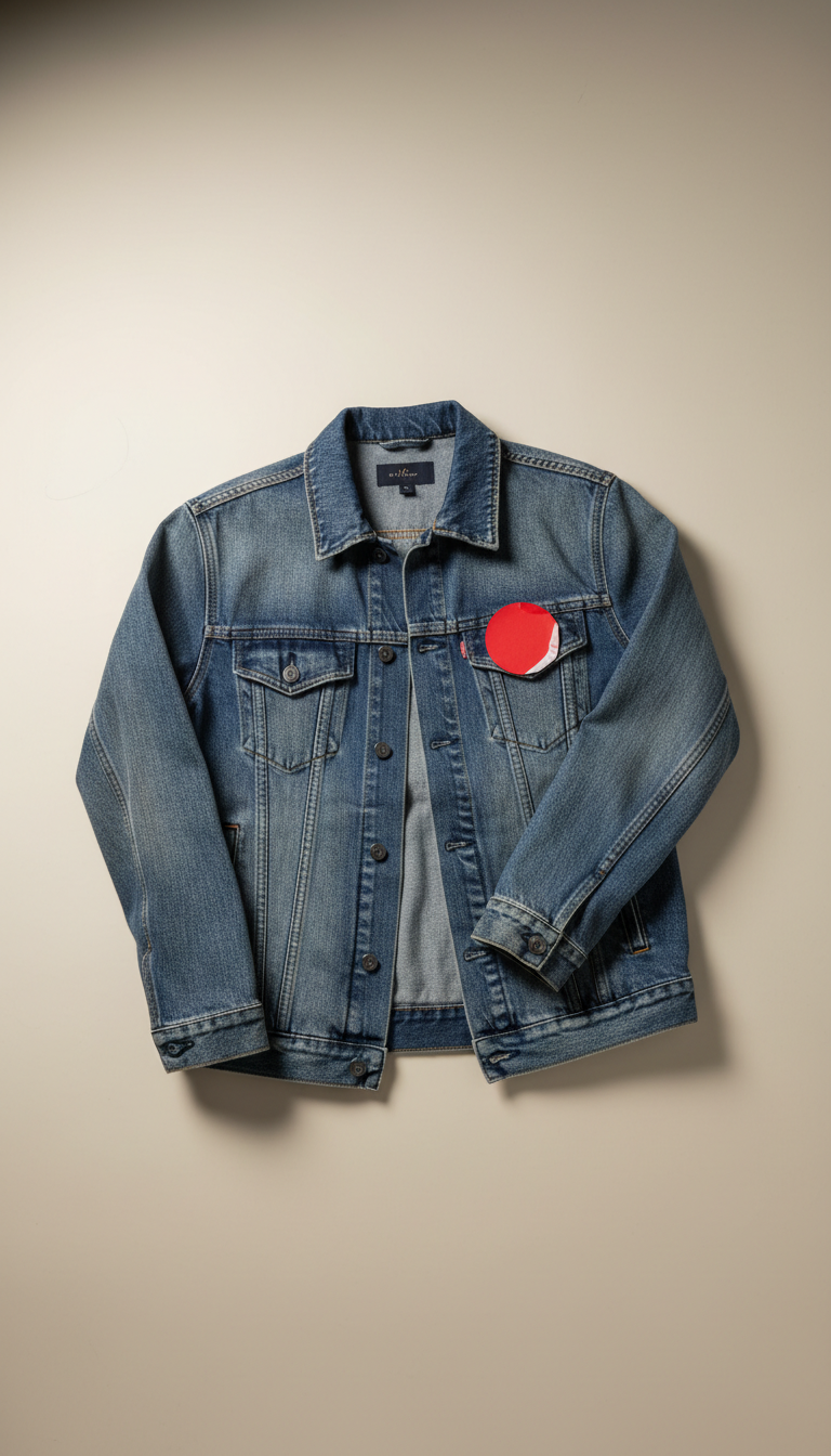 Denim Jacket With Hidden Pockets