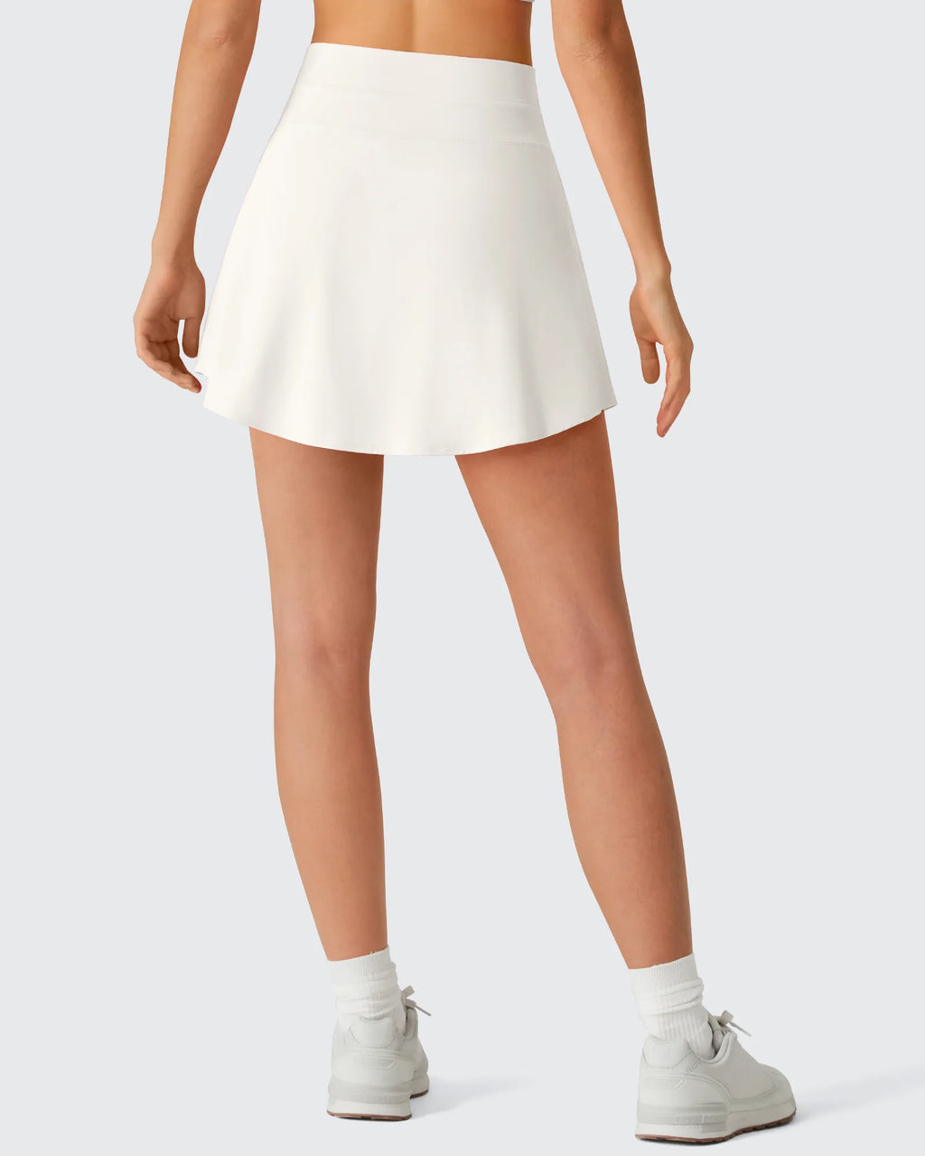 Drawstring Curved Hem Inner Shorts Ball Pocket Skorts 15"