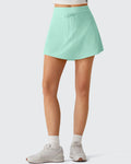 Drawstring Curved Hem Inner Shorts Ball Pocket Skorts 15"