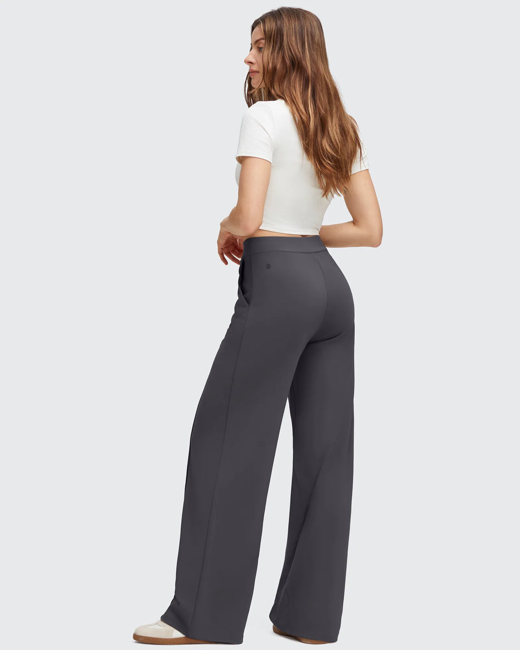 EverGoing Flap Pockets Wide Leg Dressy Pants