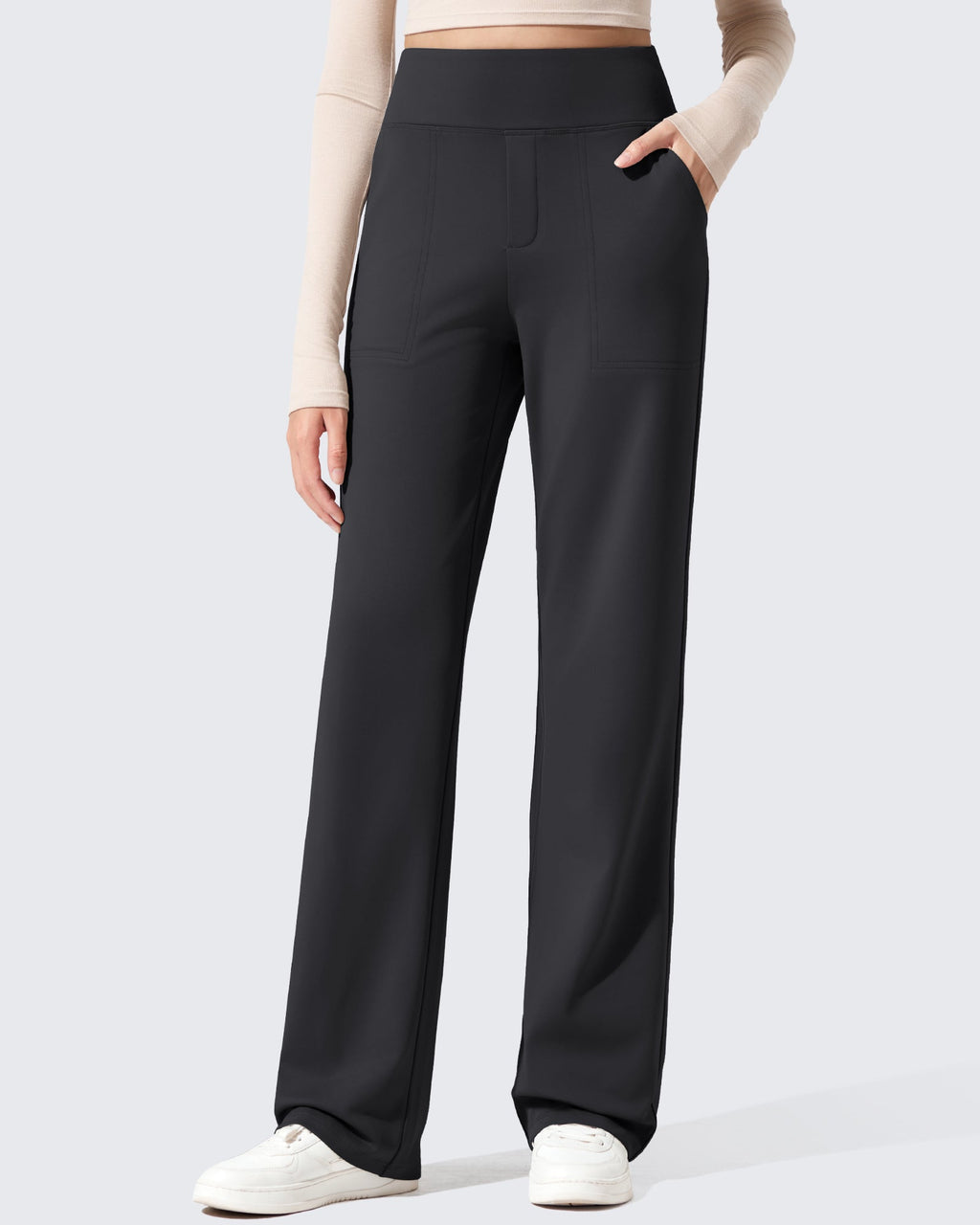 EverGoing Fleece Lined High-Waisted Dressy Pants