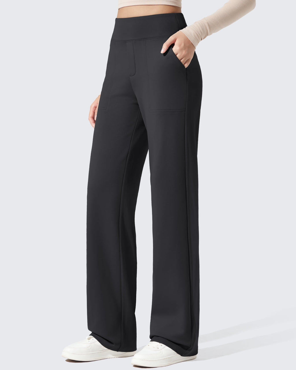 EverGoing Fleece Lined High-Waisted Dressy Pants