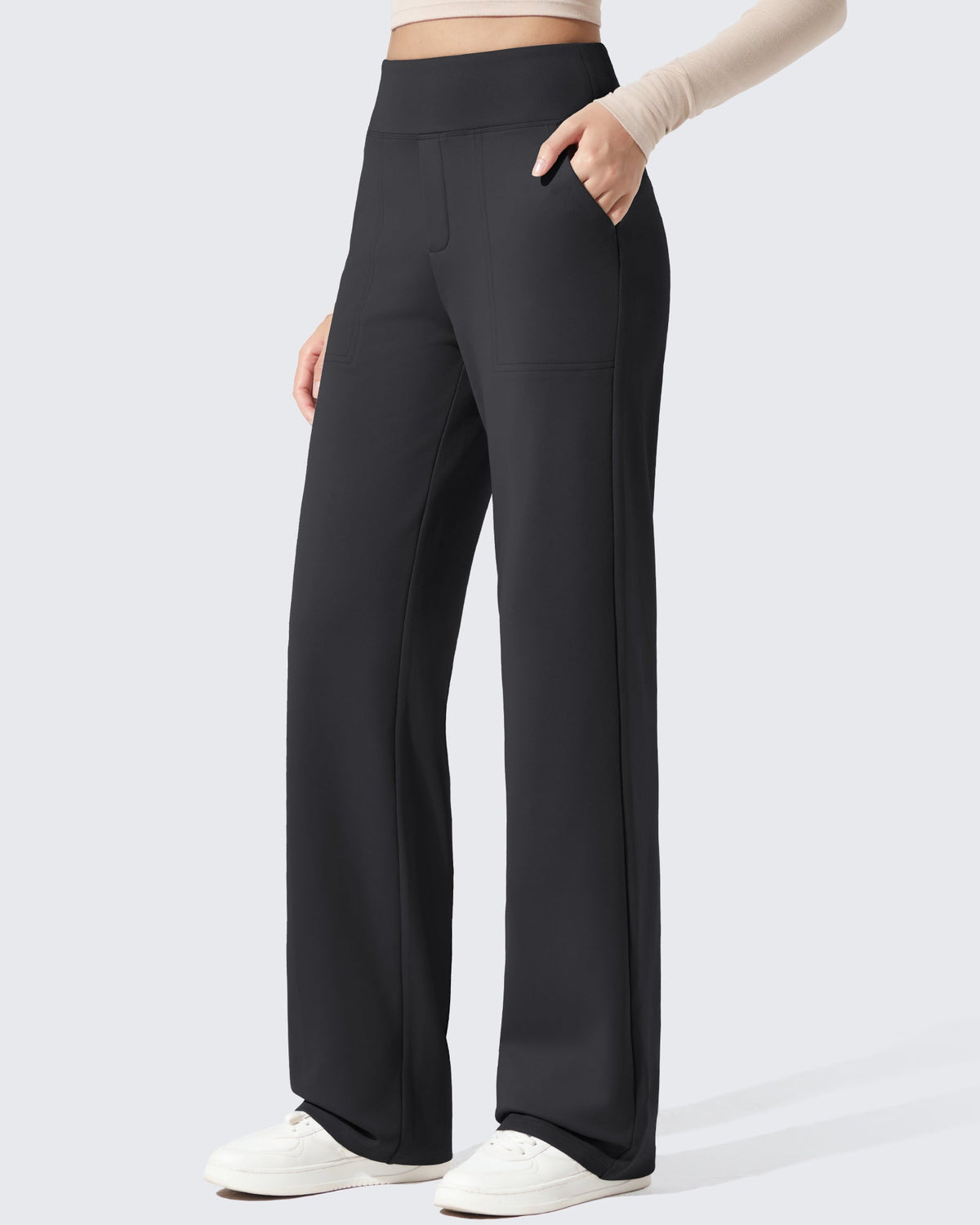 EverGoing Fleece Lined High-Waisted Dressy Pants