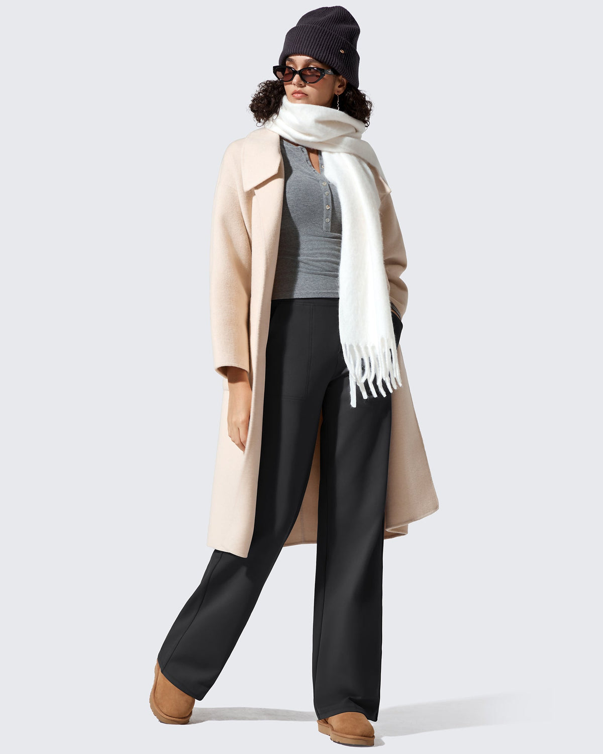 EverGoing Fleece Lined High-Waisted Dressy Pants
