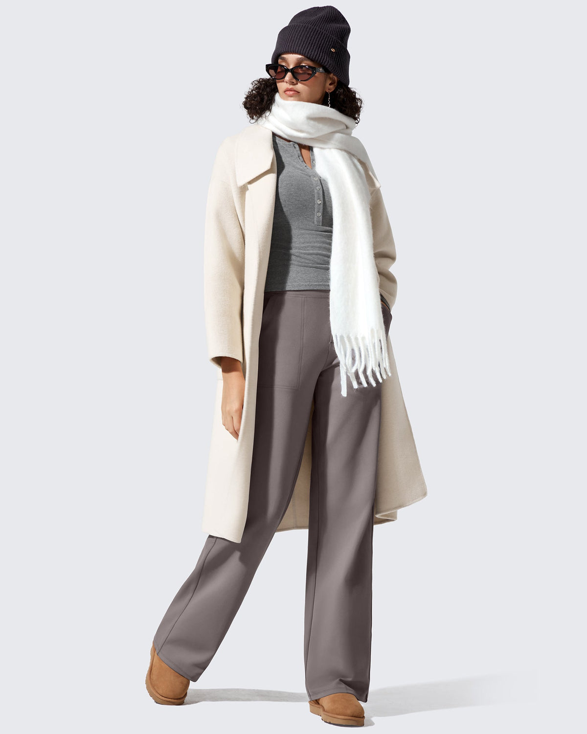 EverGoing Fleece Lined High-Waisted Dressy Pants