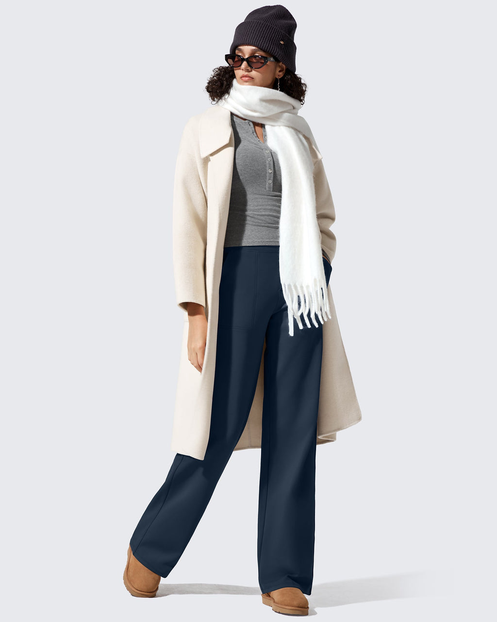EverGoing Fleece Lined High-Waisted Dressy Pants