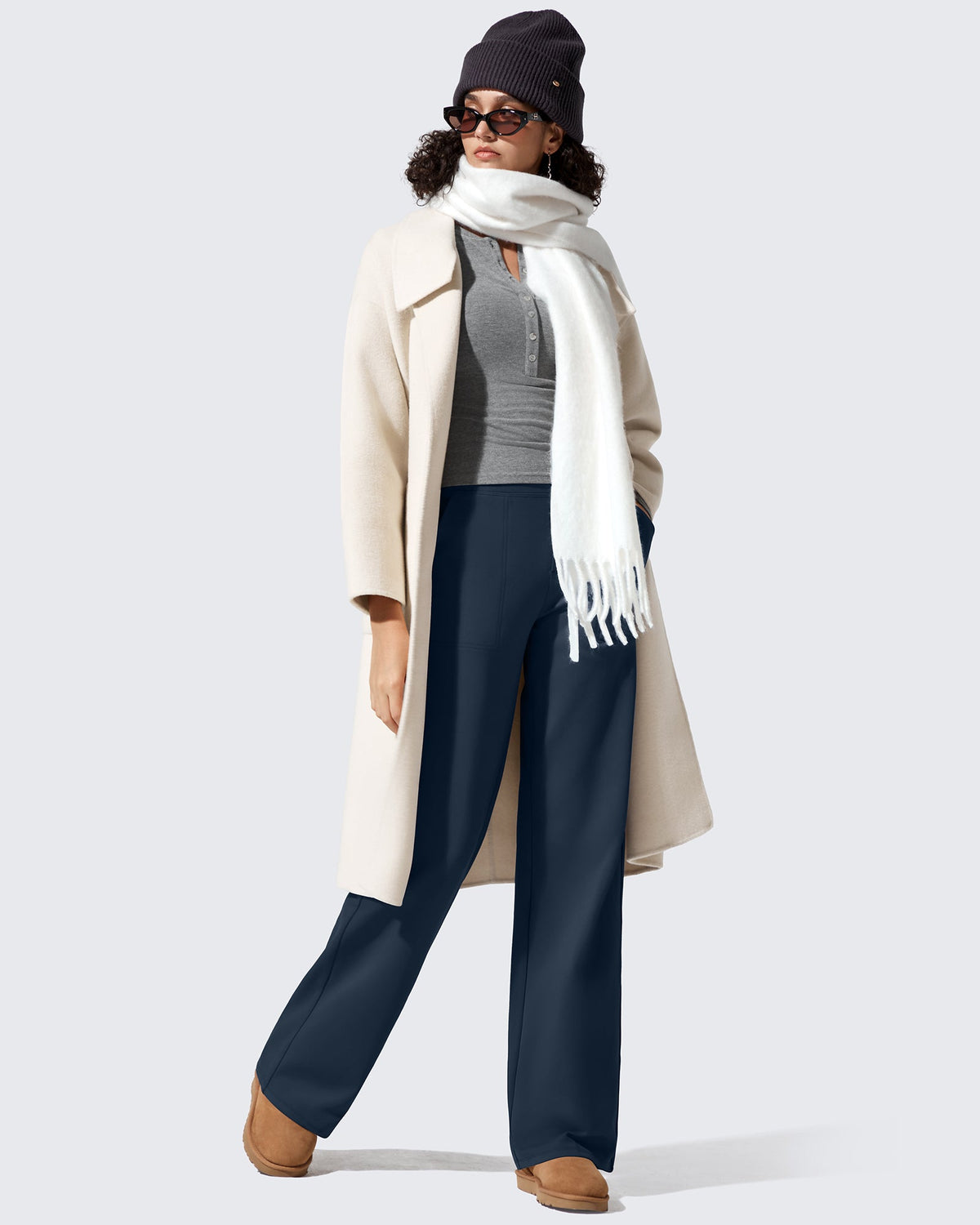 EverGoing Fleece Lined High-Waisted Dressy Pants