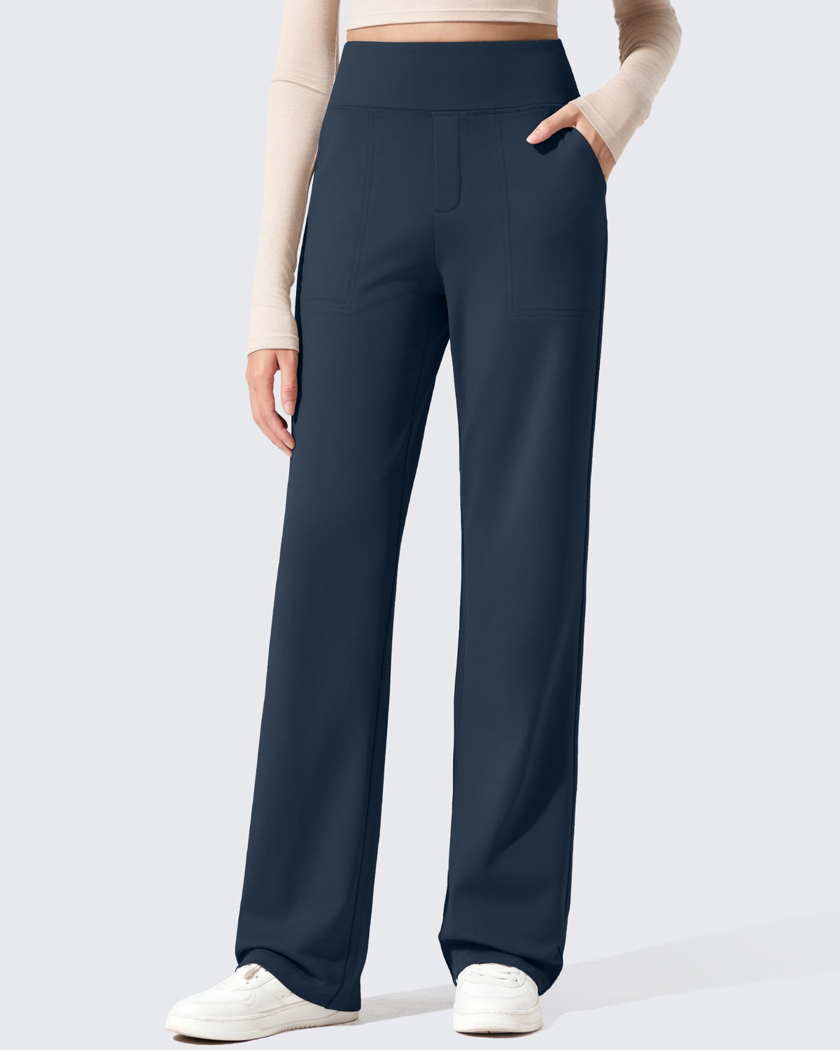 EverGoing Fleece Lined High-Waisted Dressy Pants