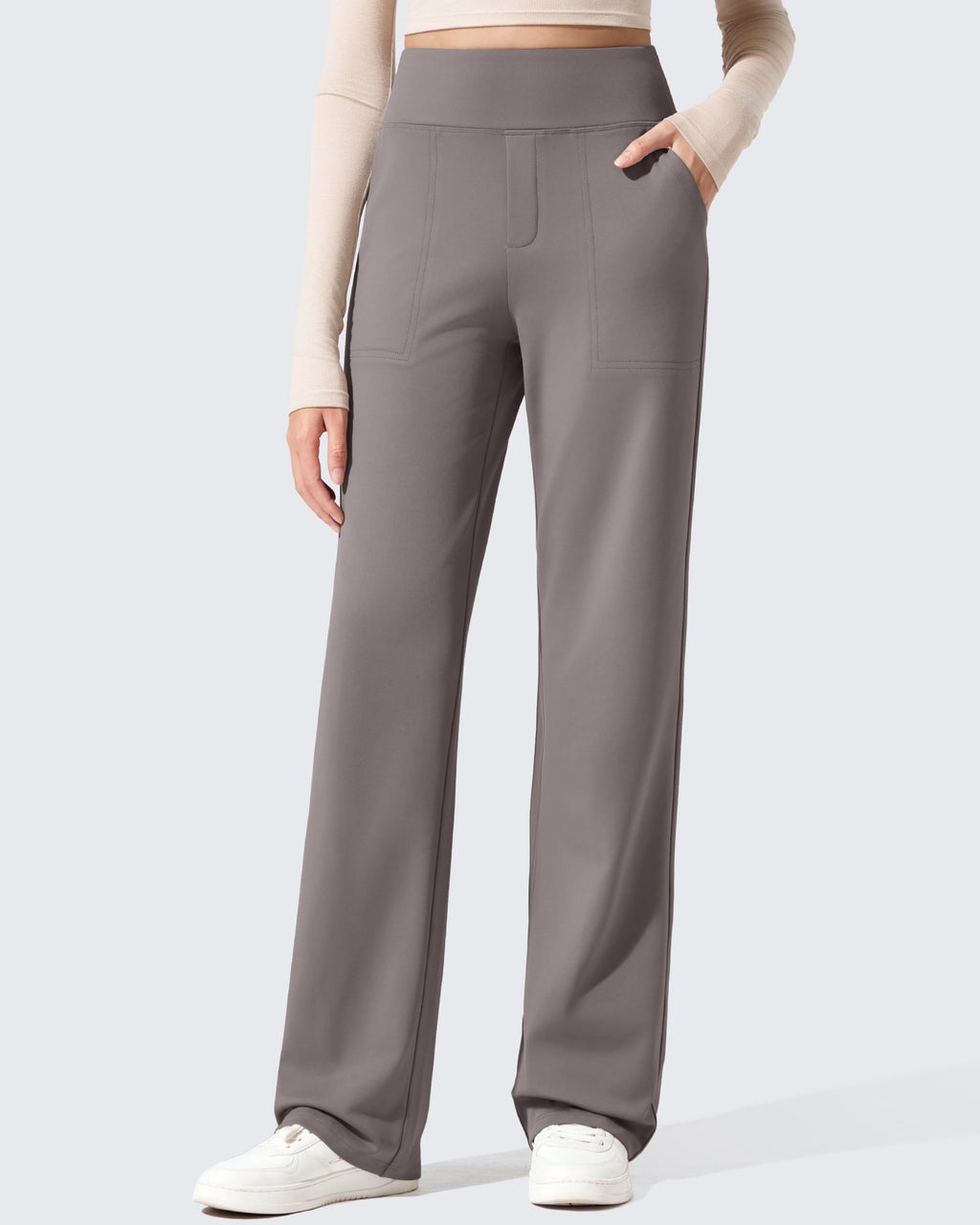 EverGoing Fleece Lined High-Waisted Dressy Pants