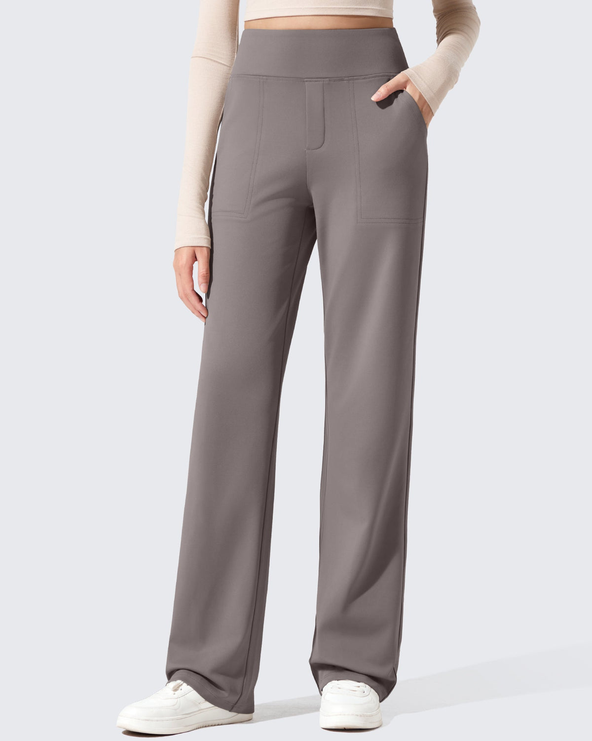 EverGoing Fleece Lined High-Waisted Dressy Pants