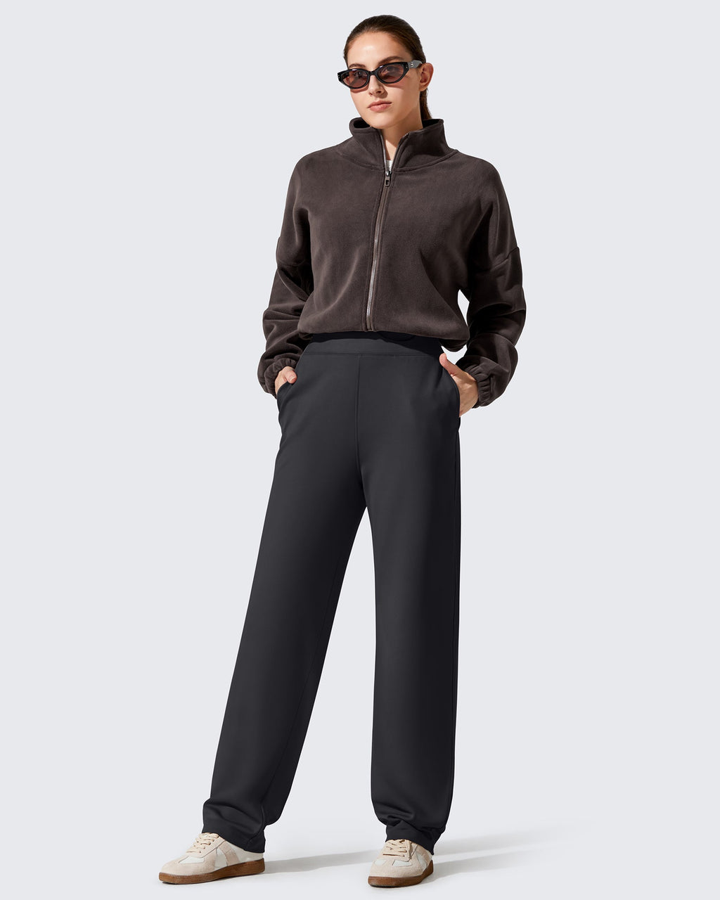 EverGoing Fleece Lined Loose Warm Narrow Legs Pants