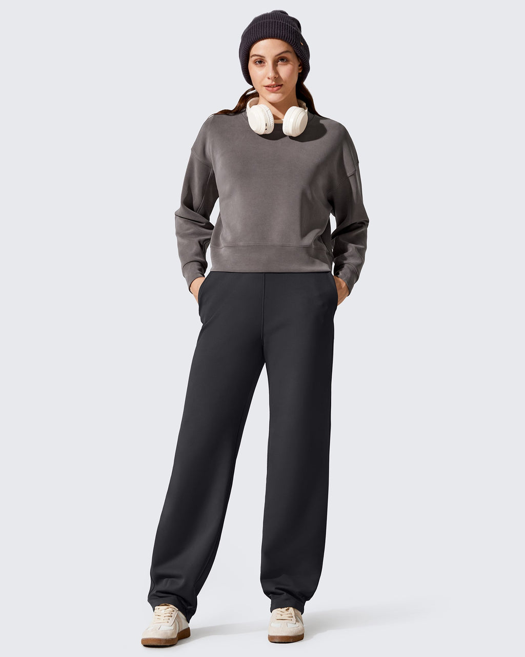 EverGoing Fleece Lined Loose Warm Narrow Legs Pants