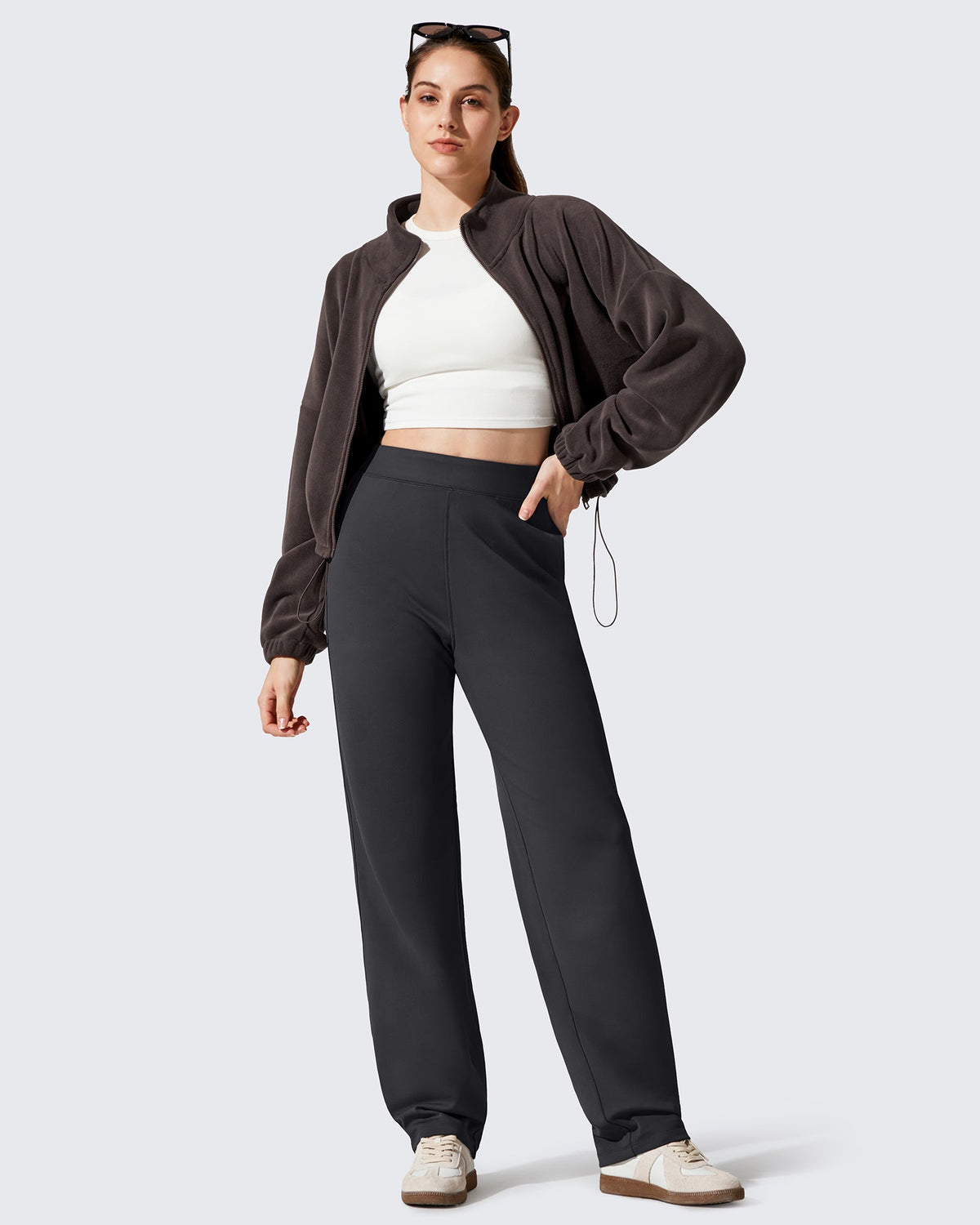 EverGoing Fleece Lined Loose Warm Narrow Legs Pants