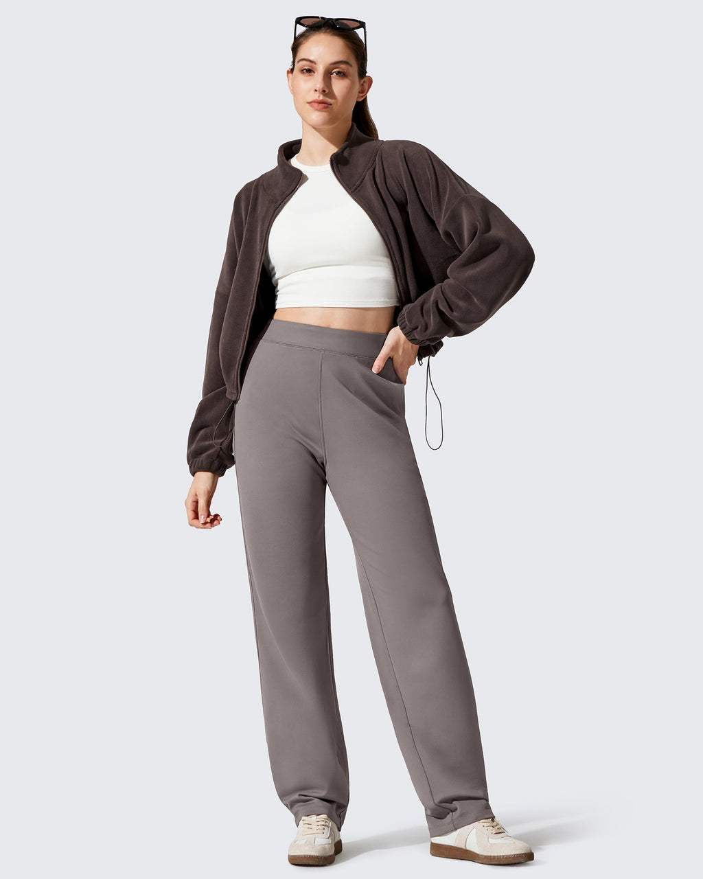 EverGoing Fleece Lined Loose Warm Narrow Legs Pants