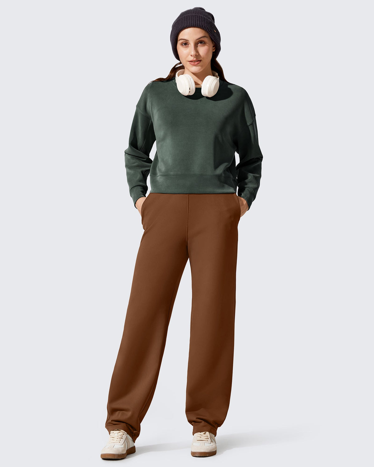 EverGoing Fleece Lined Loose Warm Narrow Legs Pants