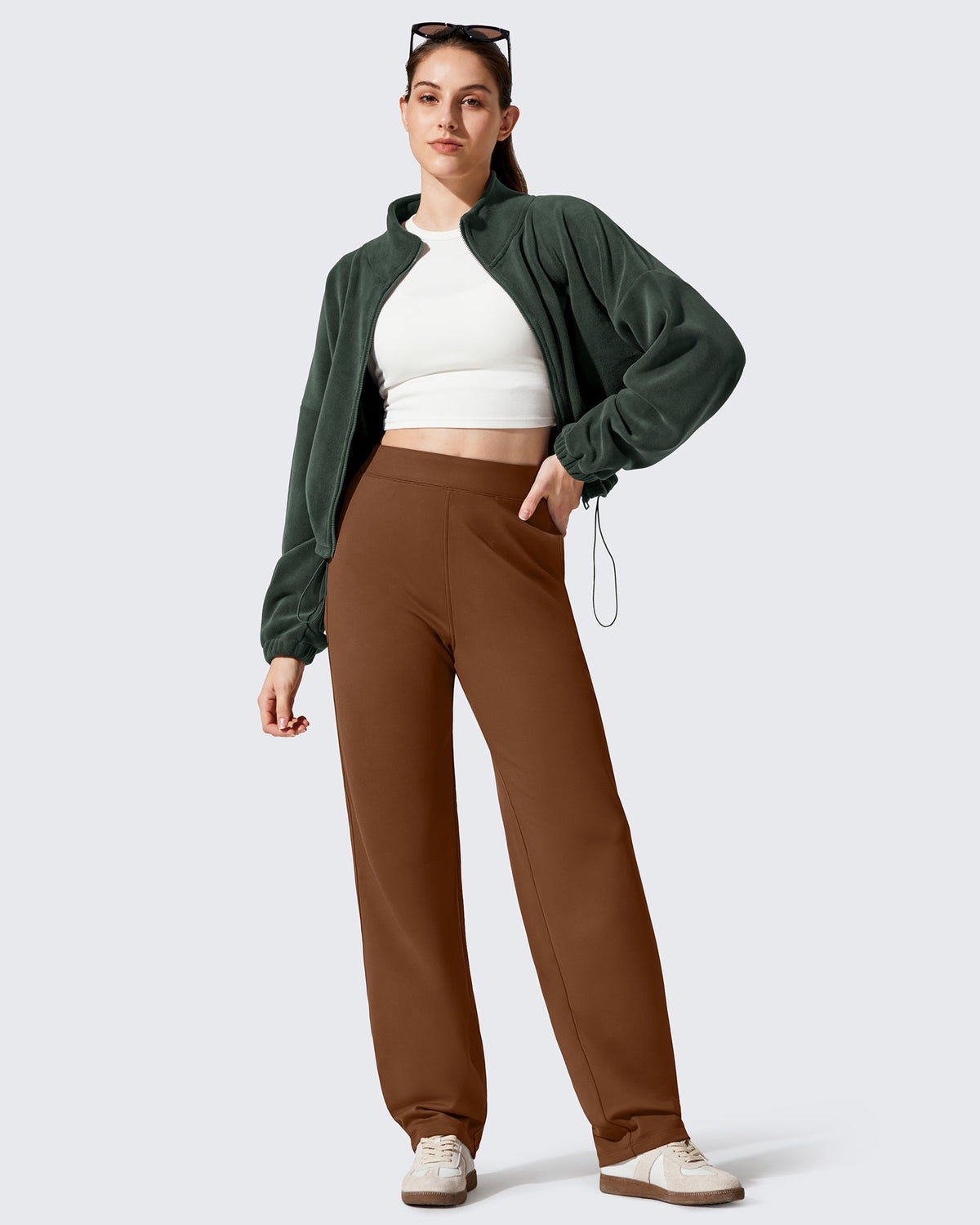 EverGoing Fleece Lined Loose Warm Narrow Legs Pants