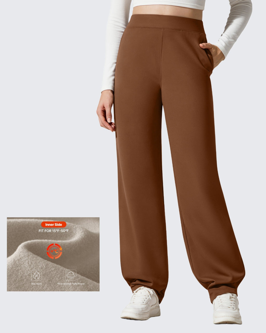 EverGoing Fleece Lined Loose Warm Narrow Legs Pants