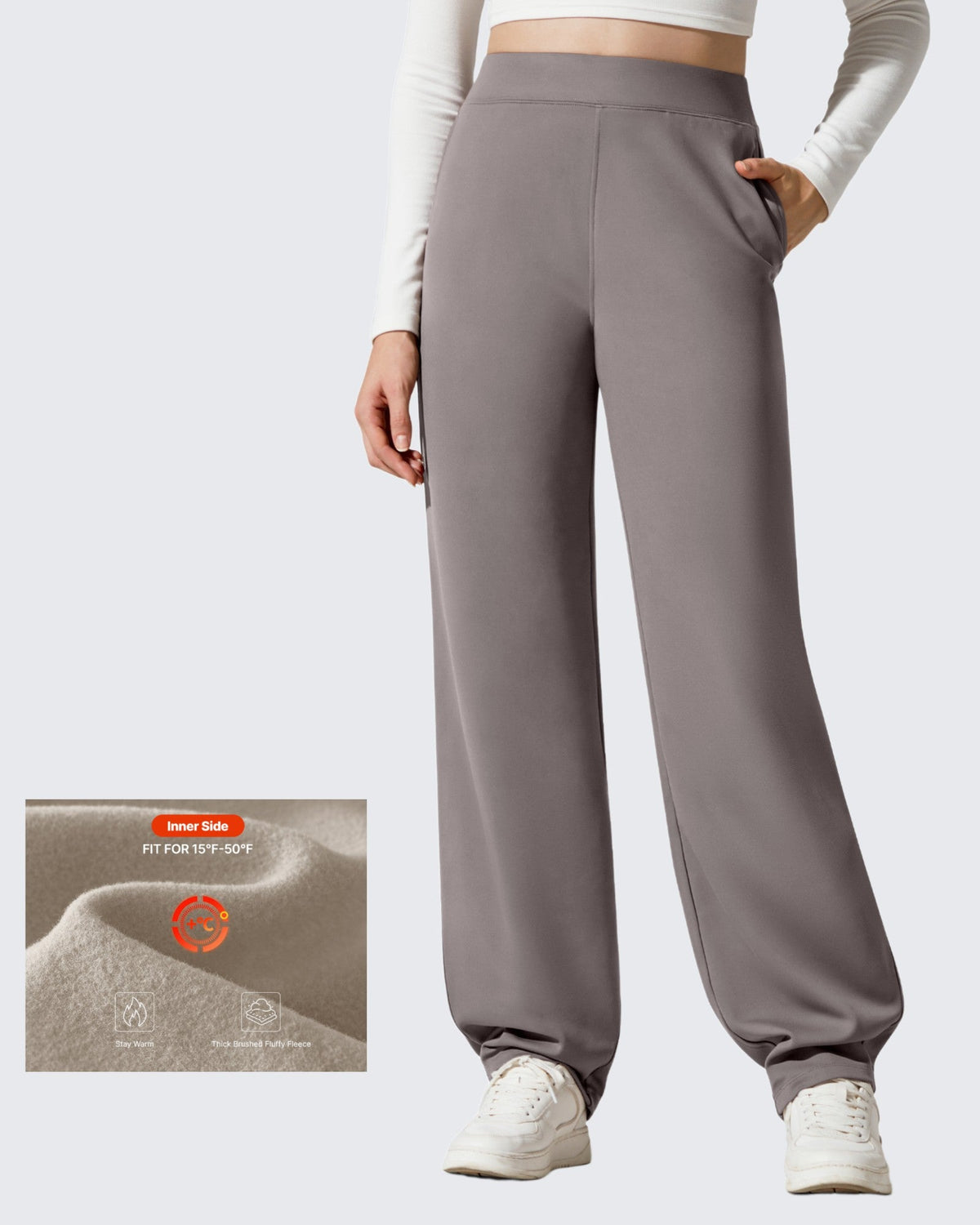 EverGoing Fleece Lined Loose Warm Narrow Legs Pants