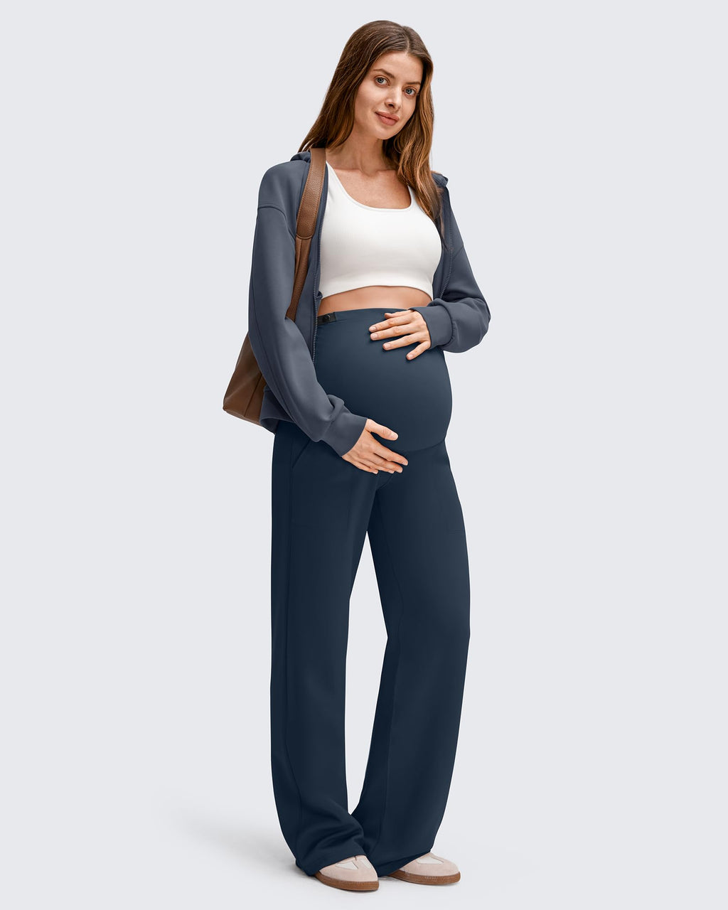 EverGoing Fleece Lined Maternity Wide Leg Pants