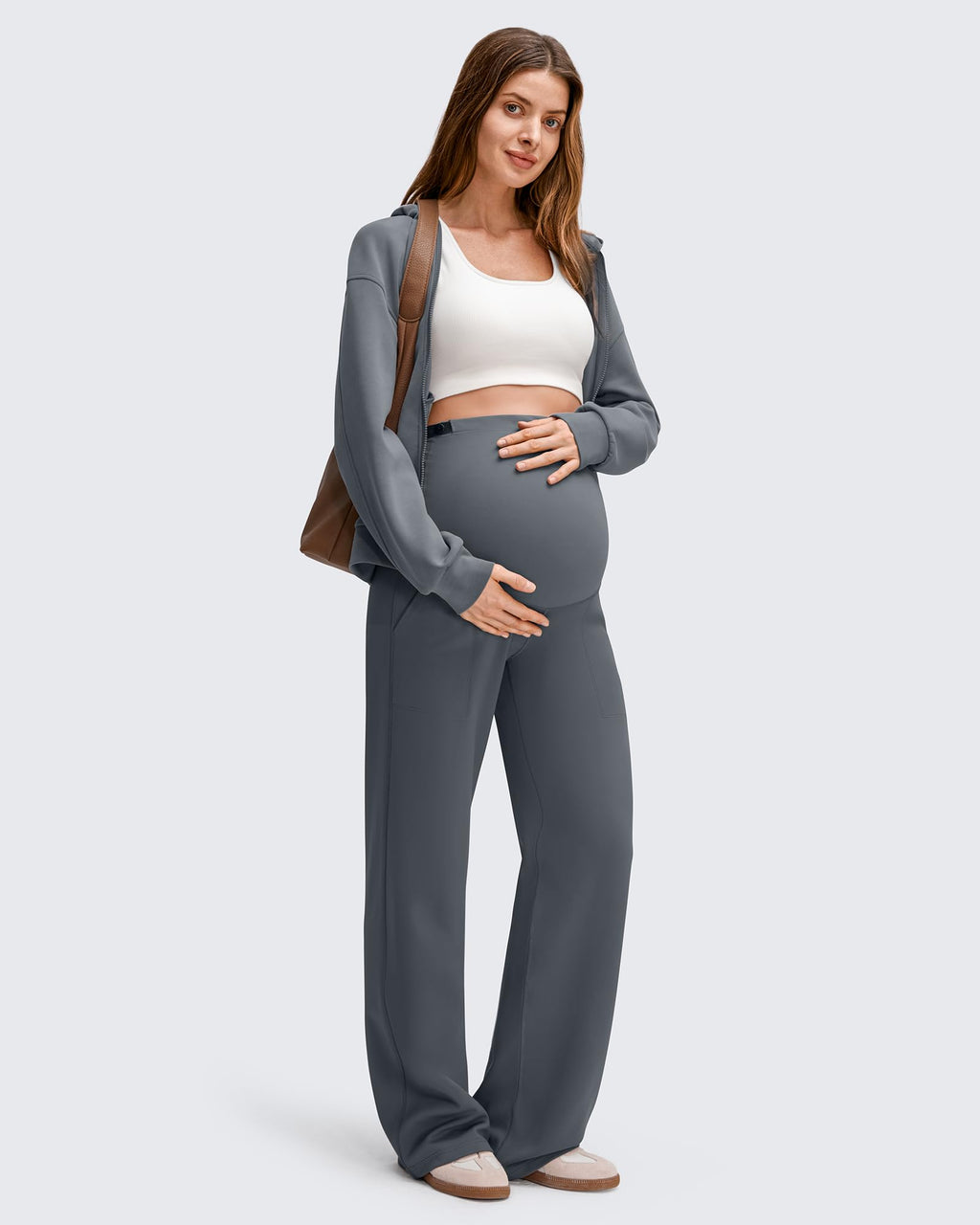 EverGoing Fleece Lined Maternity Wide Leg Pants