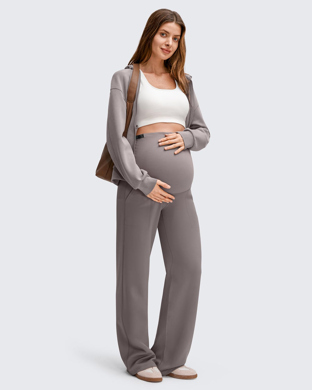 EverGoing Fleece Lined Maternity Wide Leg Pants