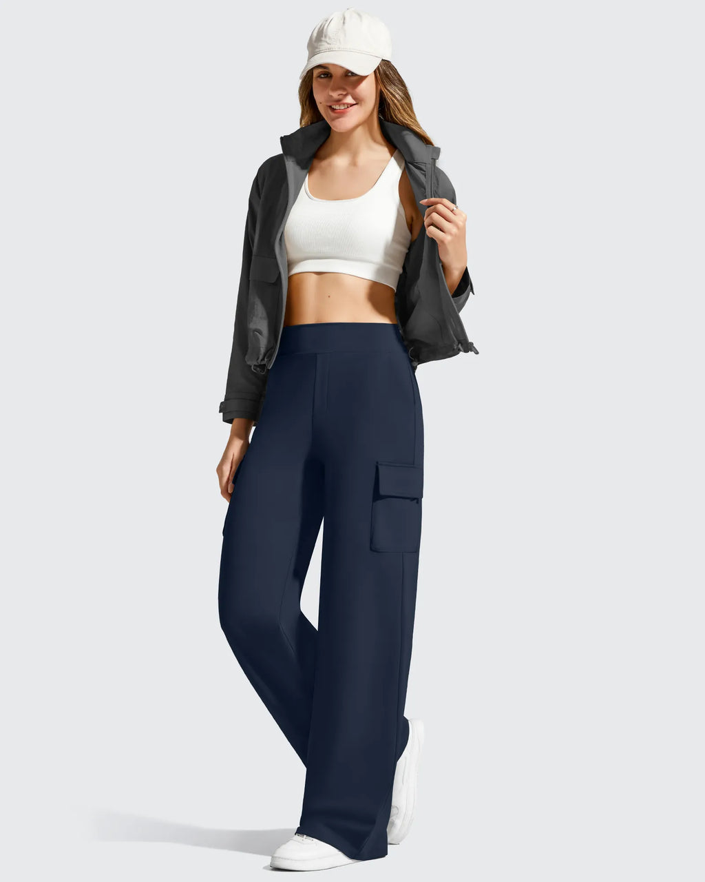 EverGoing High-Waist 4 Pockets Wide Leg Cargo Pants