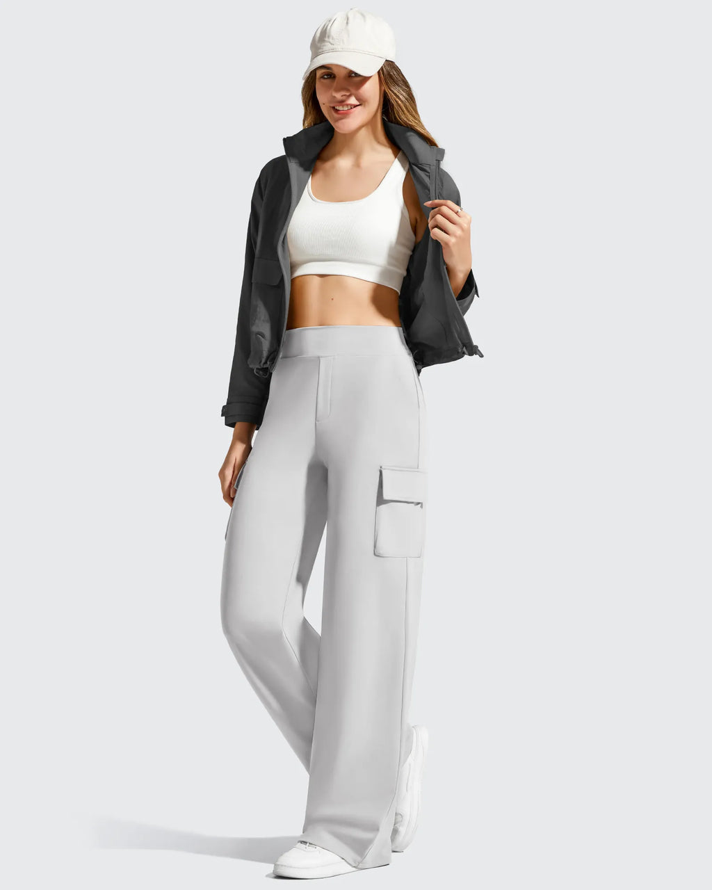 EverGoing High-Waist 4 Pockets Wide Leg Cargo Pants